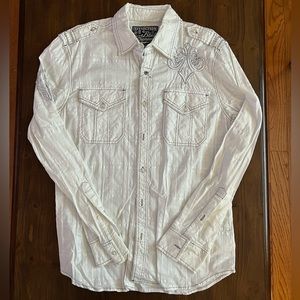 Men’s Affliction Button Up. Size M